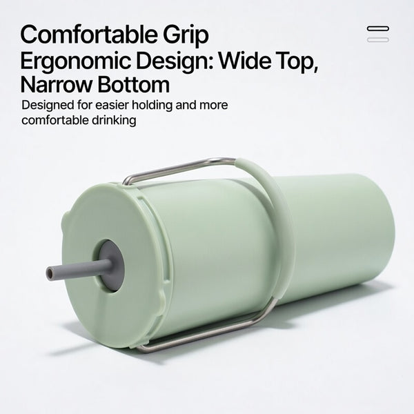 Handled Straw Travel Tumbler - 20oz