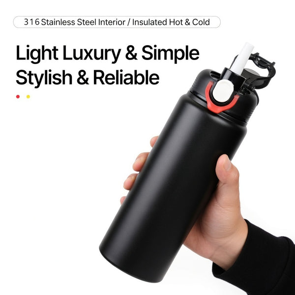 Straw Lid Sports Water Bottle 27oz