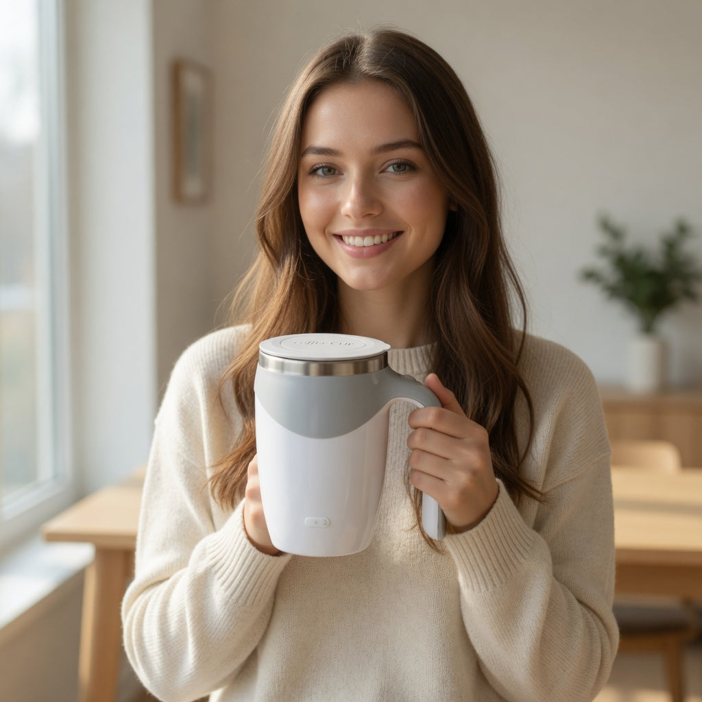 Magnetic Self-Stirring Coffee Mug 13oz
