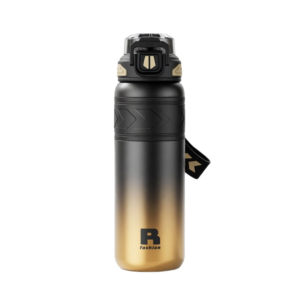 Dual-Mode Straw Lid Insulated Sports Bottle
