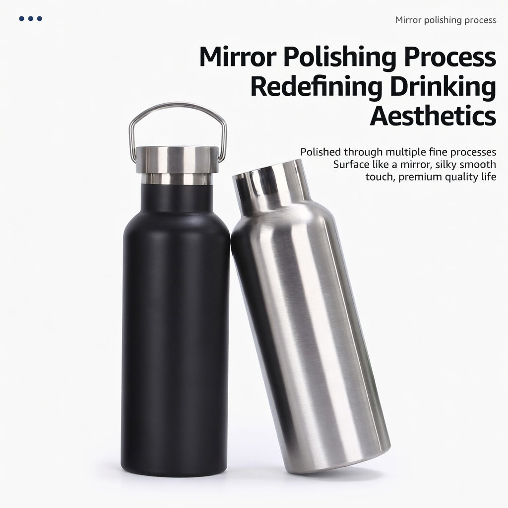 Wide Mouth Insulated Water Bottle with Carry Handle