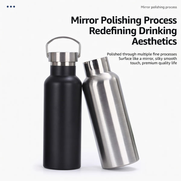 Wide Mouth Insulated Water Bottle with Carry Handle