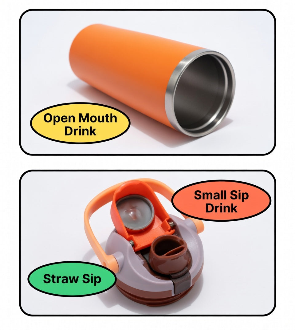 Multi-Sip Carry Handle Insulated Water Bottle