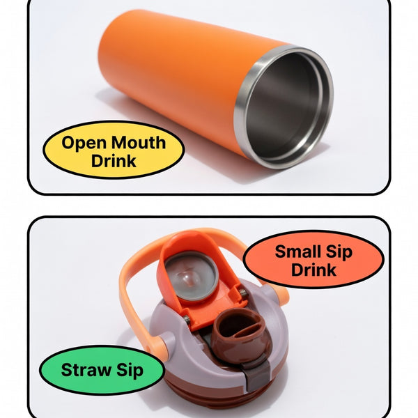 Multi-Sip Carry Handle Insulated Water Bottle
