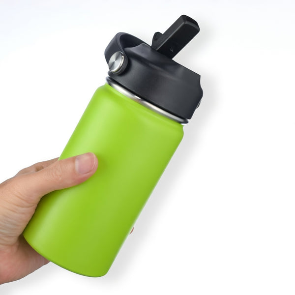 Straw Lid Insulated Water Bottle with Carry Handle