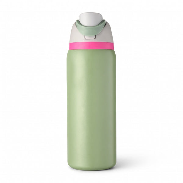 Push-Button Pop Lid Insulated Water Bottle