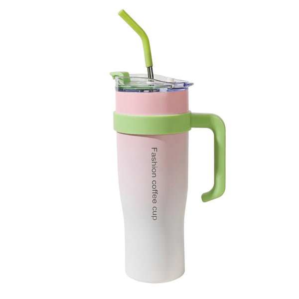 Handled Insulated Straw Tumbler 42oz