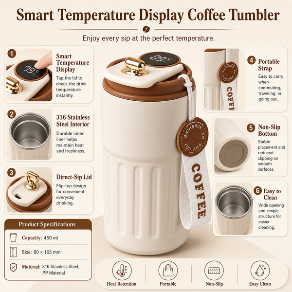 Touch Temperature Coffee Tumbler 15oz