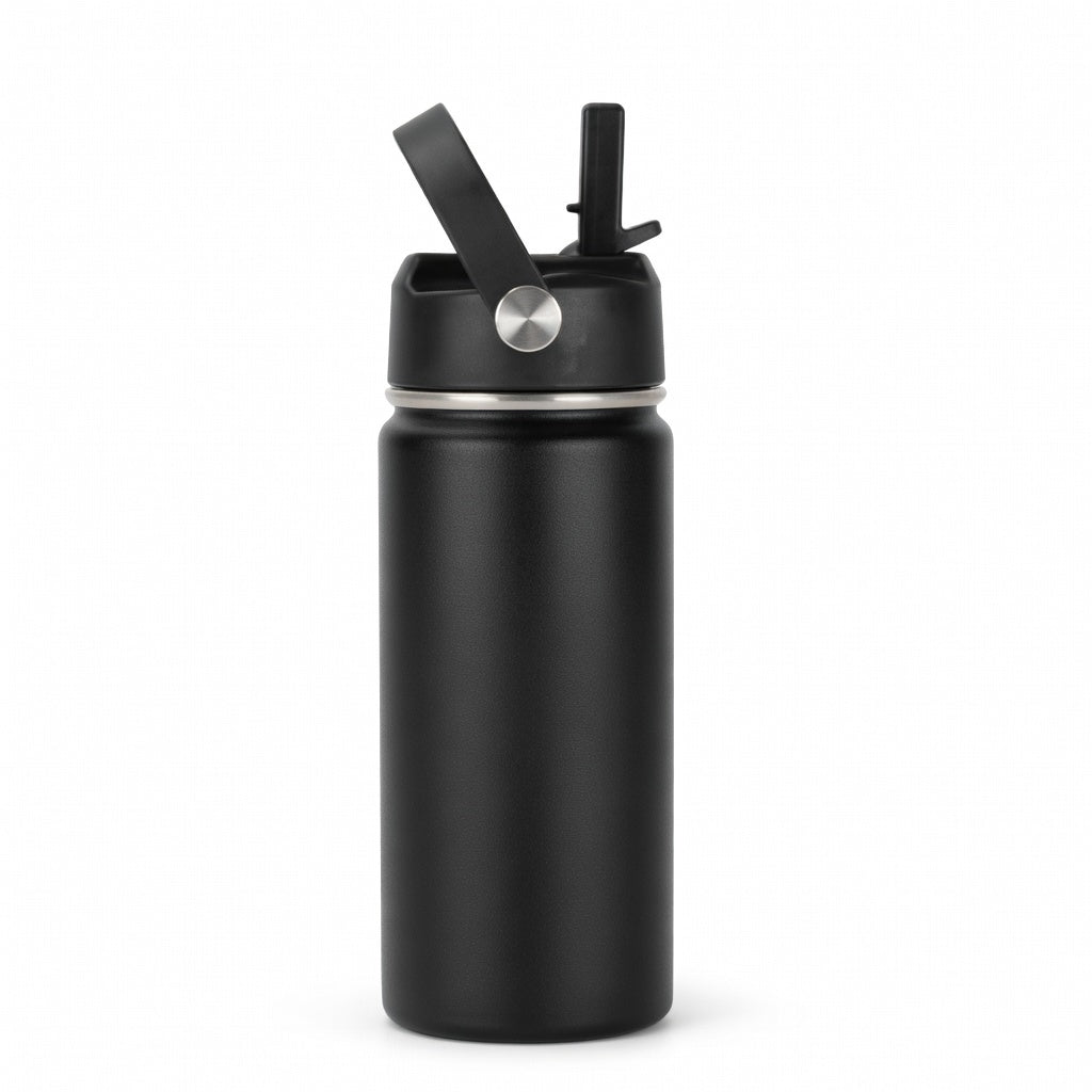 Straw Lid Insulated Water Bottle with Carry Handle