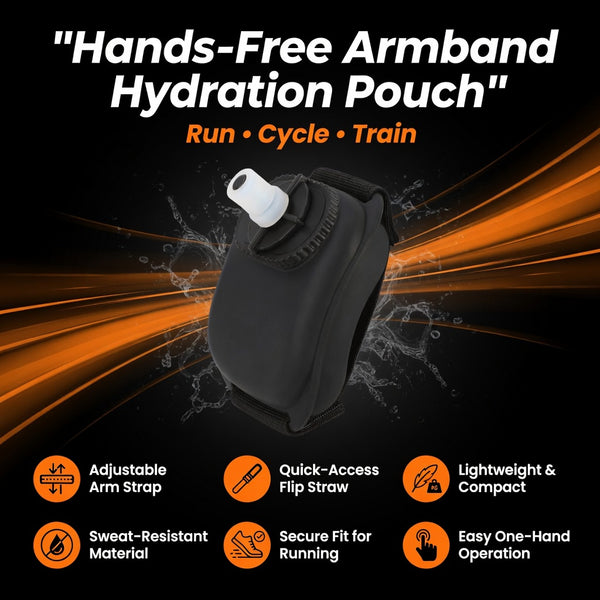 Wrist-Mounted Soft Straw Water Bottle 7oz