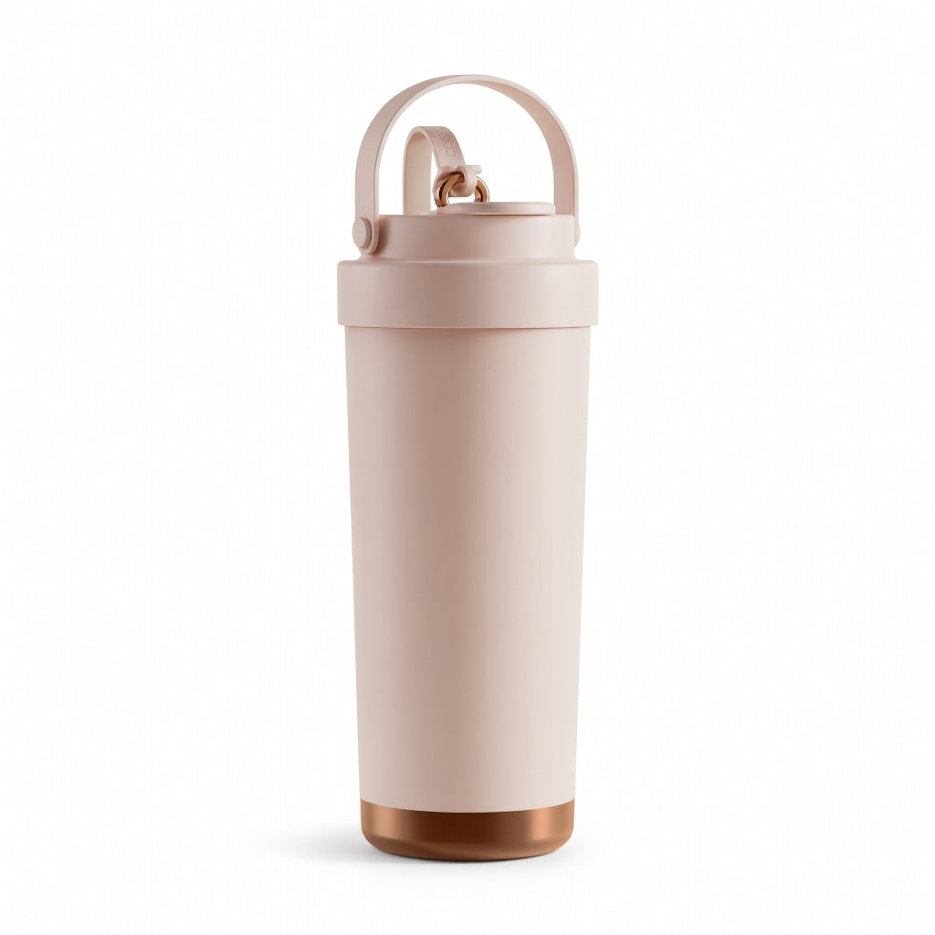 Ceramic Lined Handled Travel Tumbler 26oz