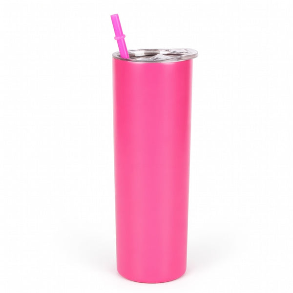 Powder Coated Skinny Straw Tumbler