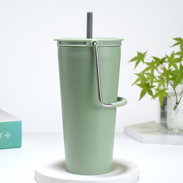 Handled Straw Travel Tumbler - 20oz