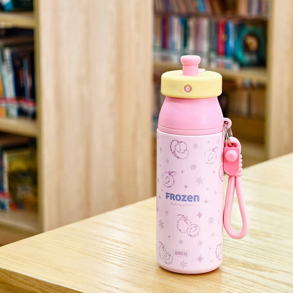 Misting Straw Lid Insulated Water Bottle 15oz