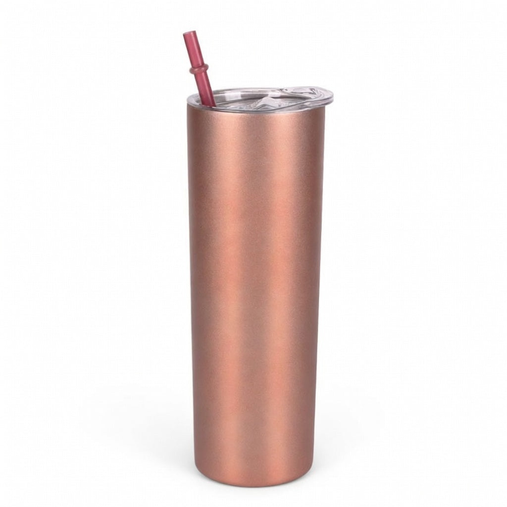 Powder Coated Skinny Straw Tumbler