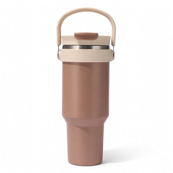 Handled Dual-Drink Travel Tumbler 40oz