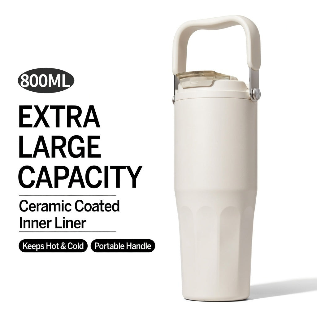 Ceramic Coated Carry Handle Tumbler 27oz