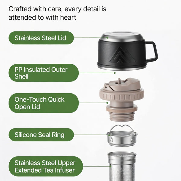 Heavy-Duty Carry Handle Outdoor Bottle 40oz
