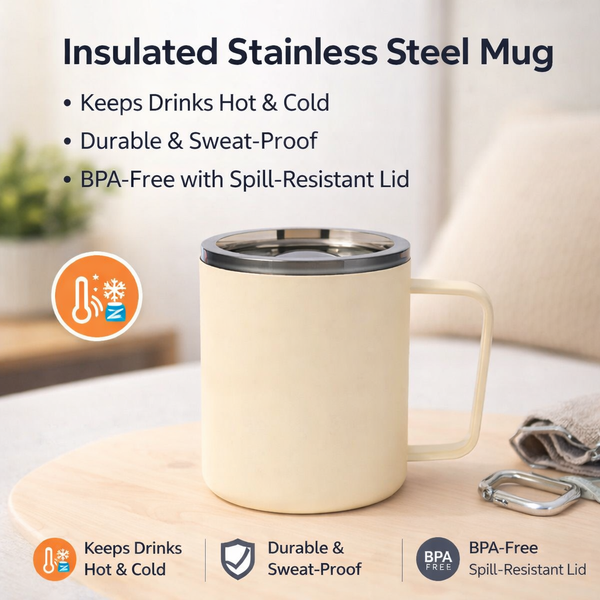 Handled Insulated Coffee Mug 12oz