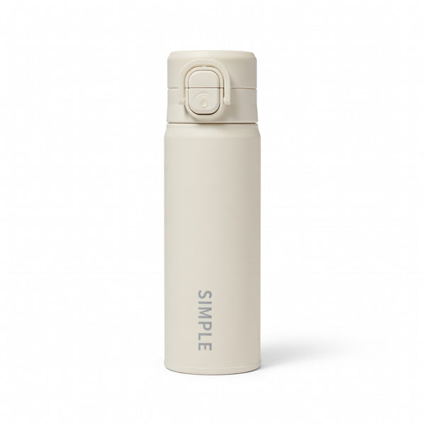 Matte Dual-Drinking Straw Lid Water Bottle 17oz