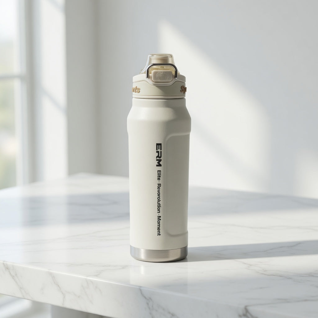 Dual-Lid Insulated Sports Bottle