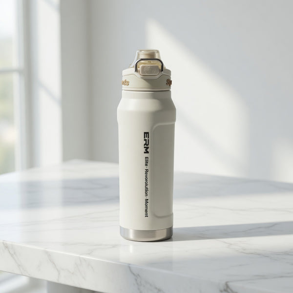Dual-Lid Insulated Sports Bottle