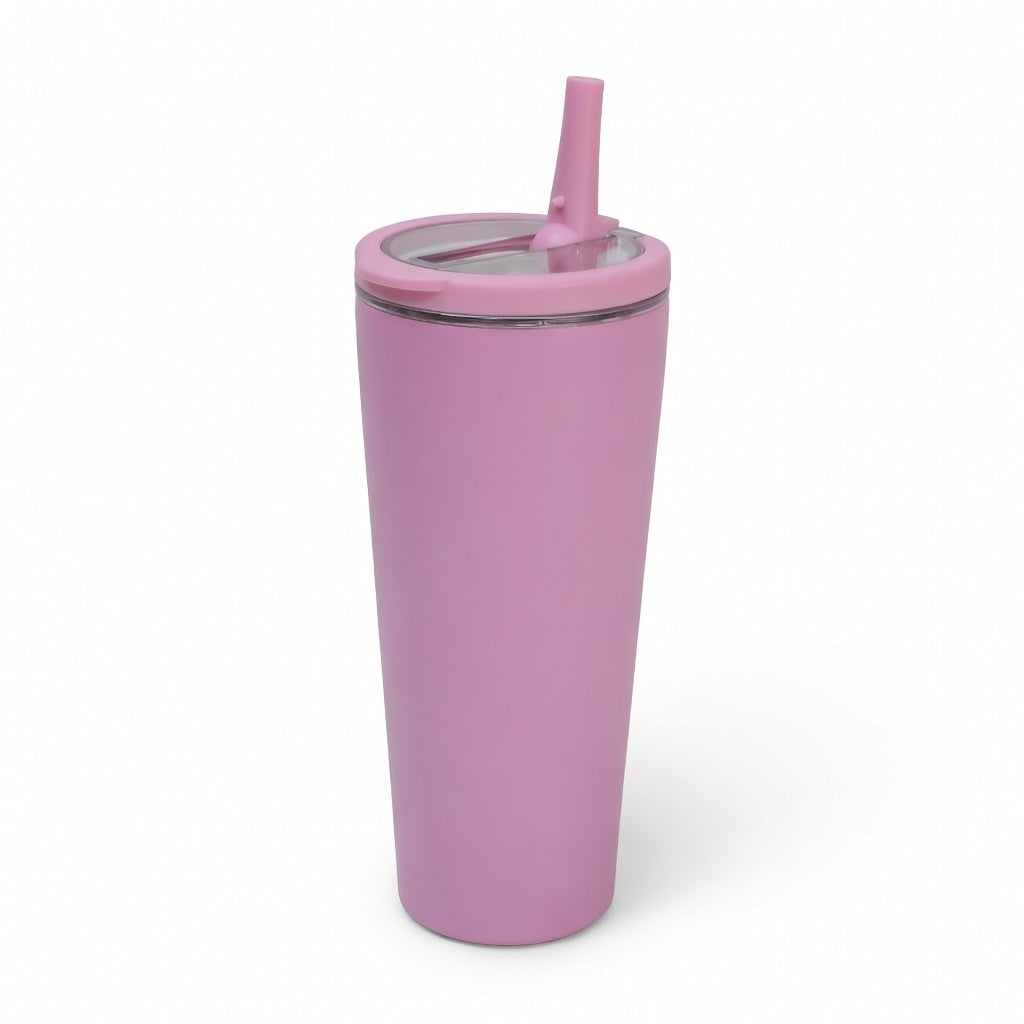 Integrated Ring Handle Straw Tumbler