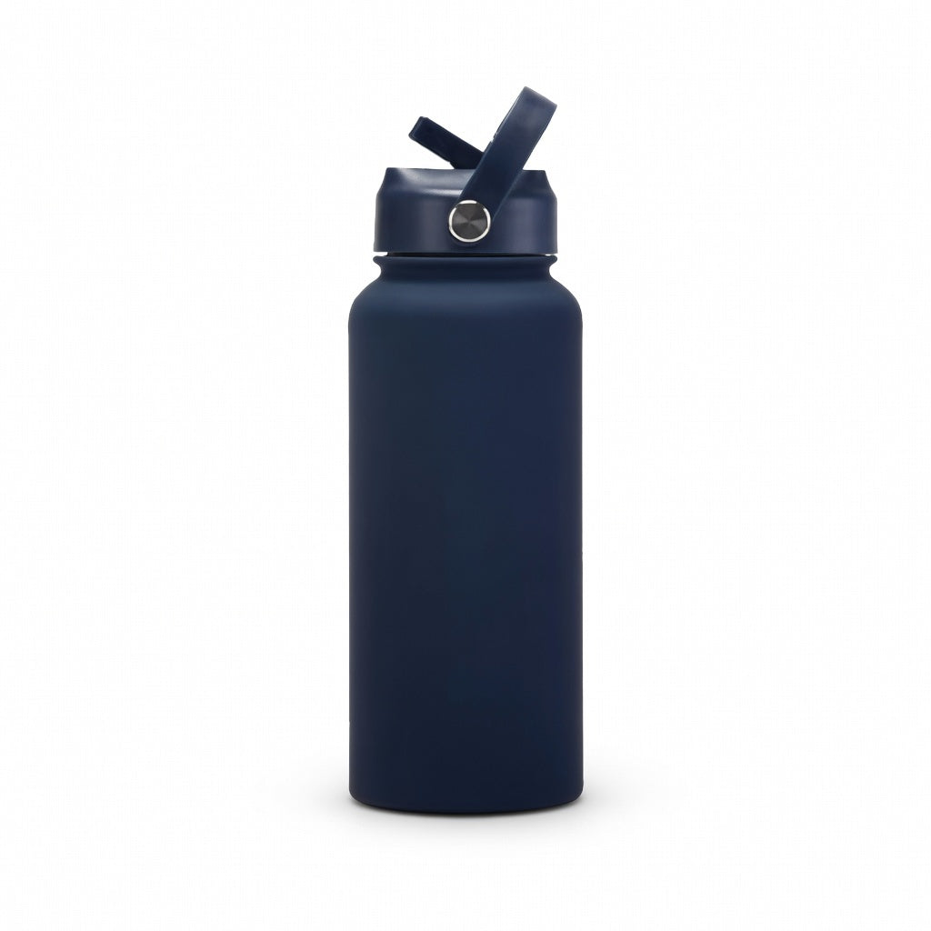Matte Straw Lid Insulated Bottle