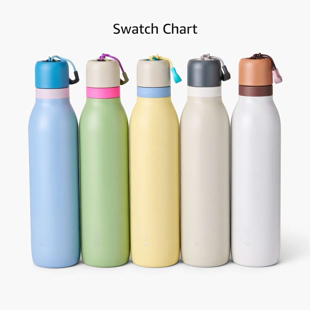 Dual-Drinking Lid Insulated Water Bottle