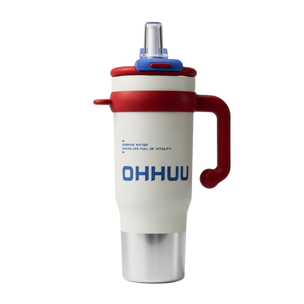 Insulated Handled Tumbler with Dual-Mode Lid 40oz