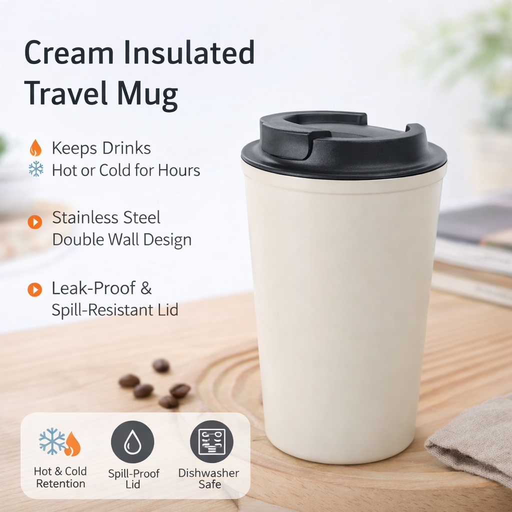 Sealed Flip-Top Coffee Tumbler 13oz