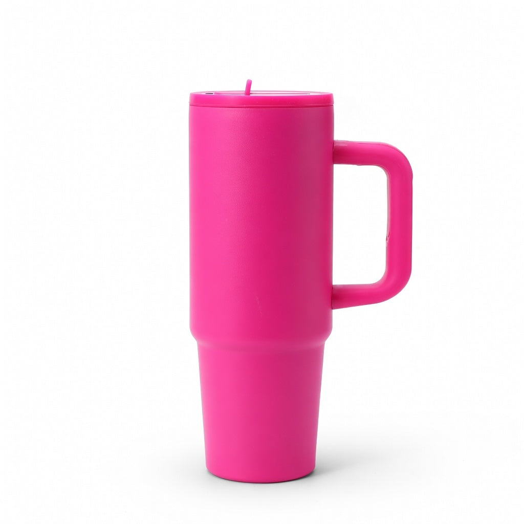 Insulated Handled Straw Tumbler