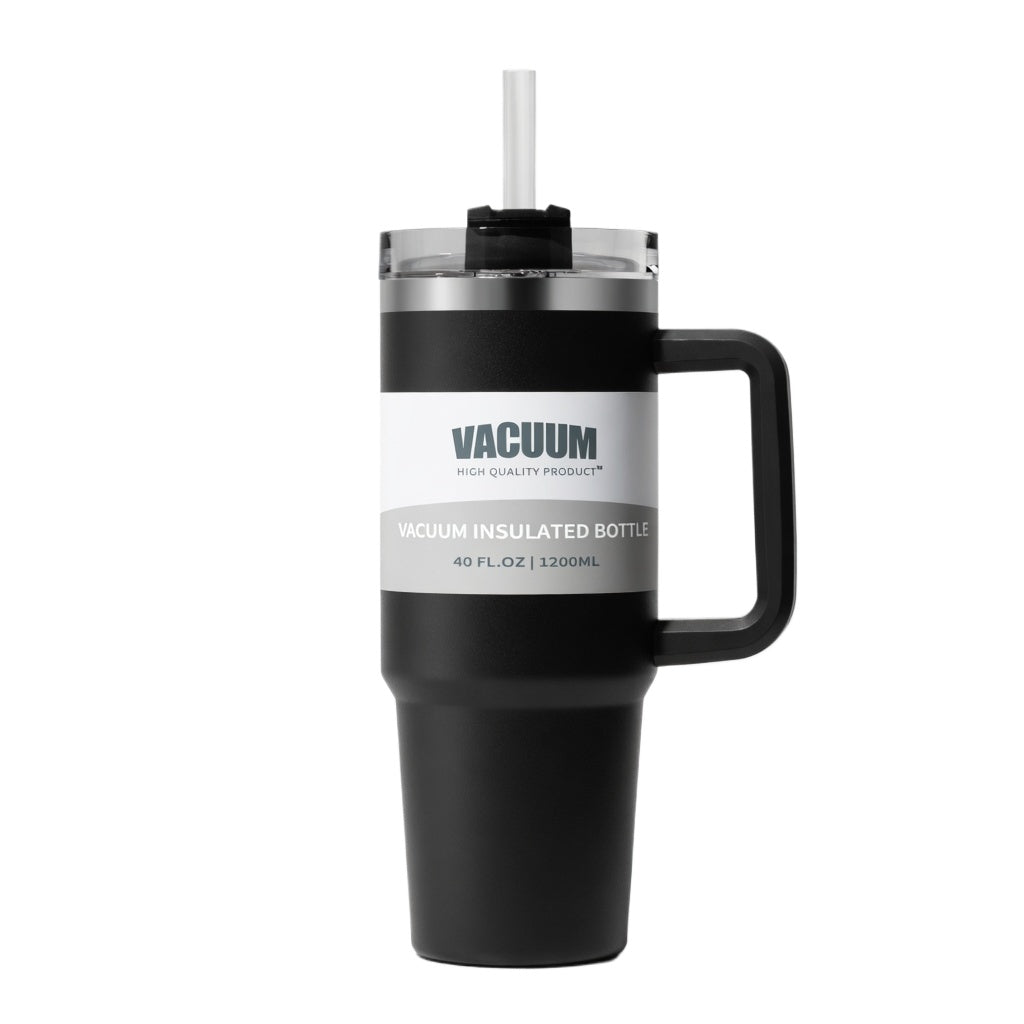 Handled Straw Lid Travel Tumbler 40oz