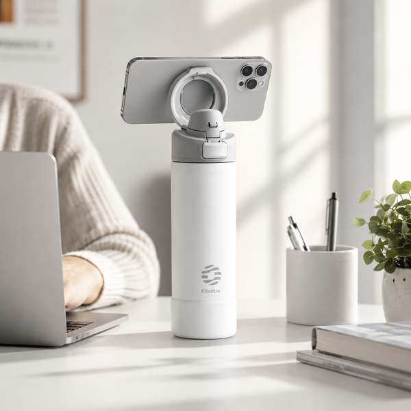 Magnetic Phone Holder Dual-Drink Water Bottle