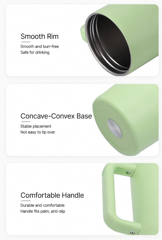 Insulated Handled Straw Tumbler