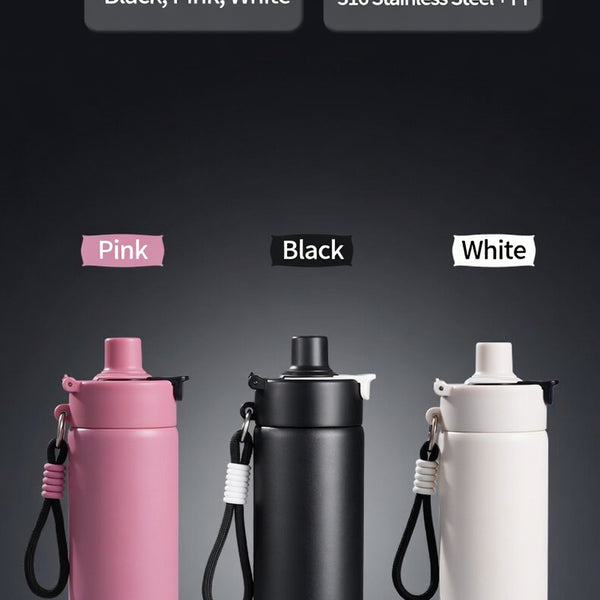 Matte Dual-Drinking Sports Water Bottle 20oz