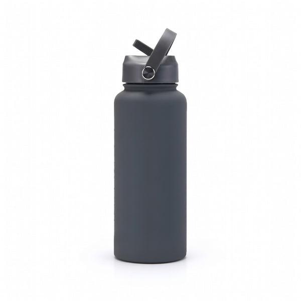 Matte Straw Lid Insulated Bottle
