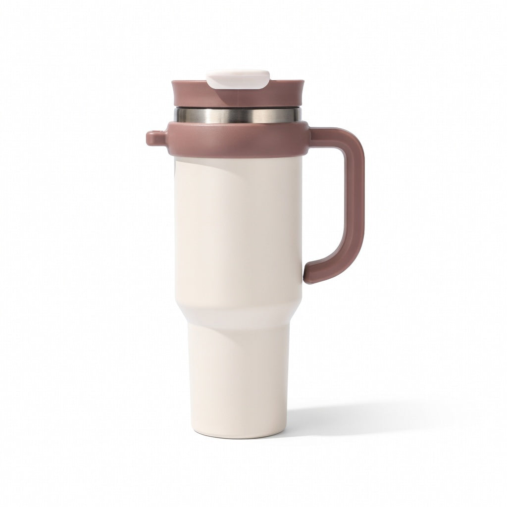 Handled Dual-Drink Travel Tumbler 40oz