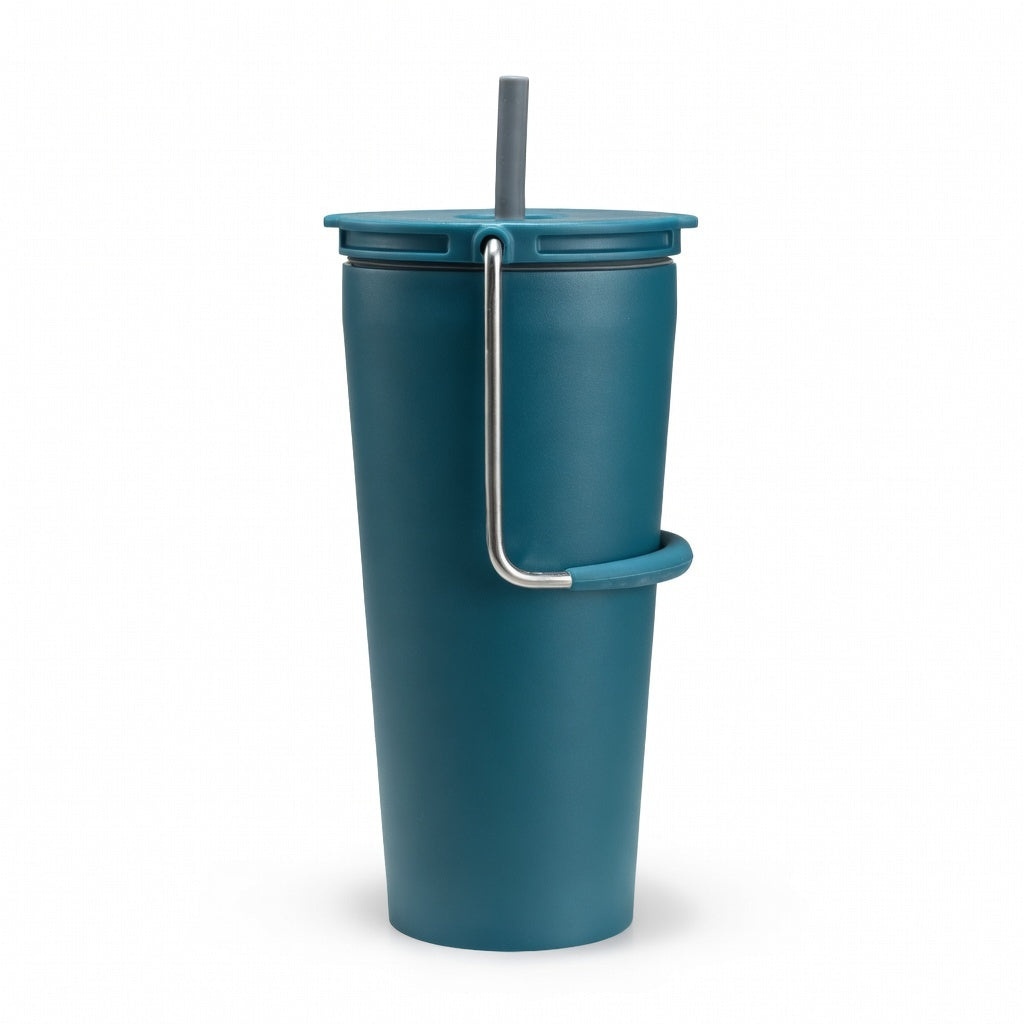 Handled Straw Travel Tumbler - 20oz