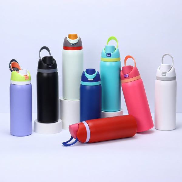 Insulated Dual-Drink Water Bottle with Carry Handle