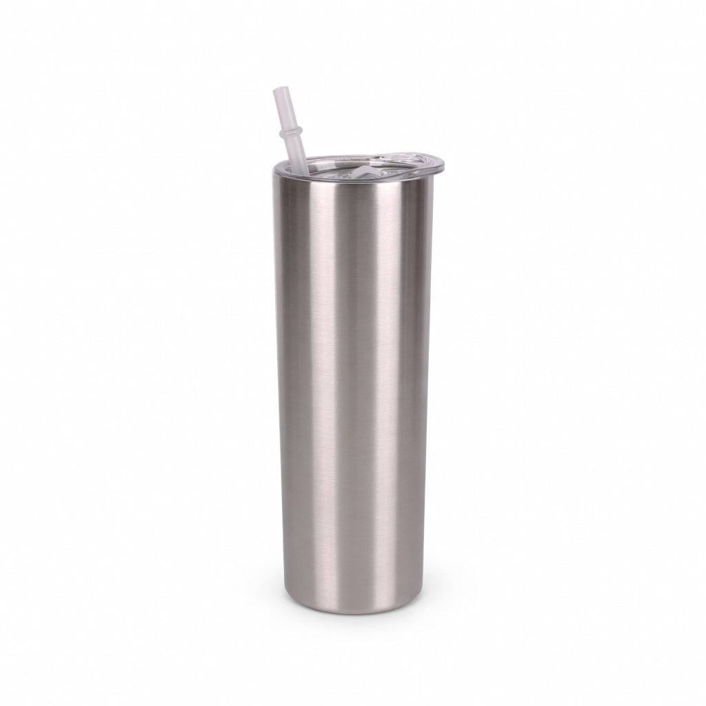 Powder Coated Skinny Straw Tumbler