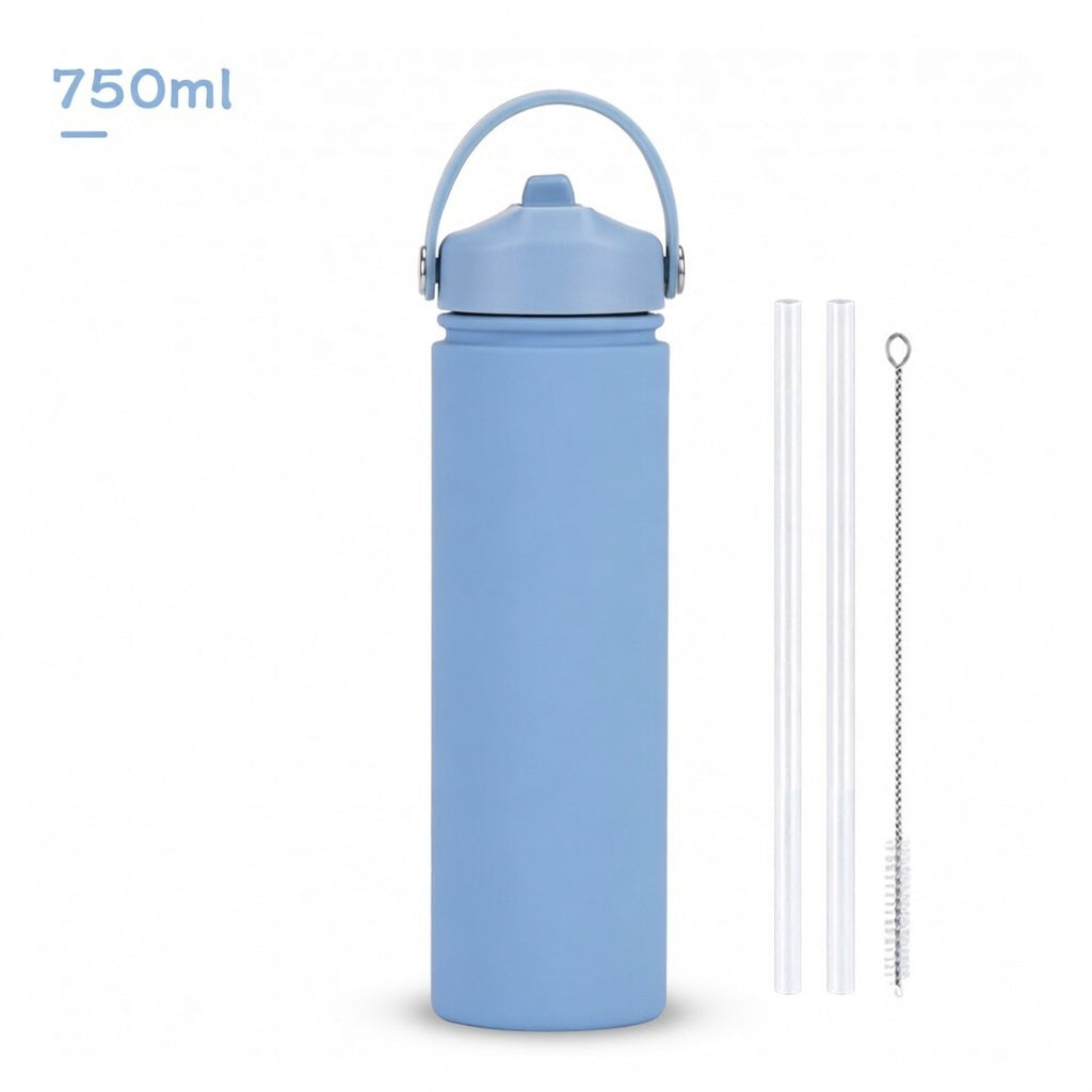Wide Mouth Straw Lid Bottle 25oz