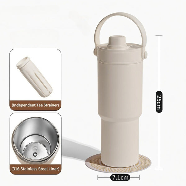 Dual-Drink Carry Handle Water Bottle 25oz