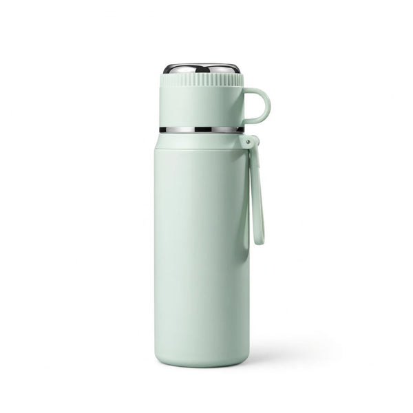 Matte Dual-Drink Water Bottle with Cup Lid