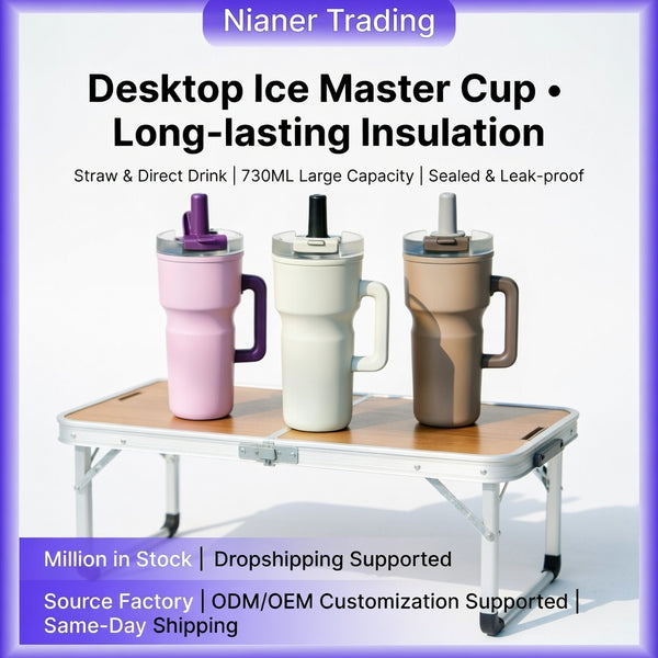 Matte Handled Straw Lid Travel Tumbler 25oz