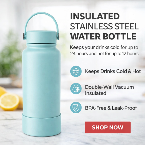 Wide Mouth Carry Handle Water Bottle