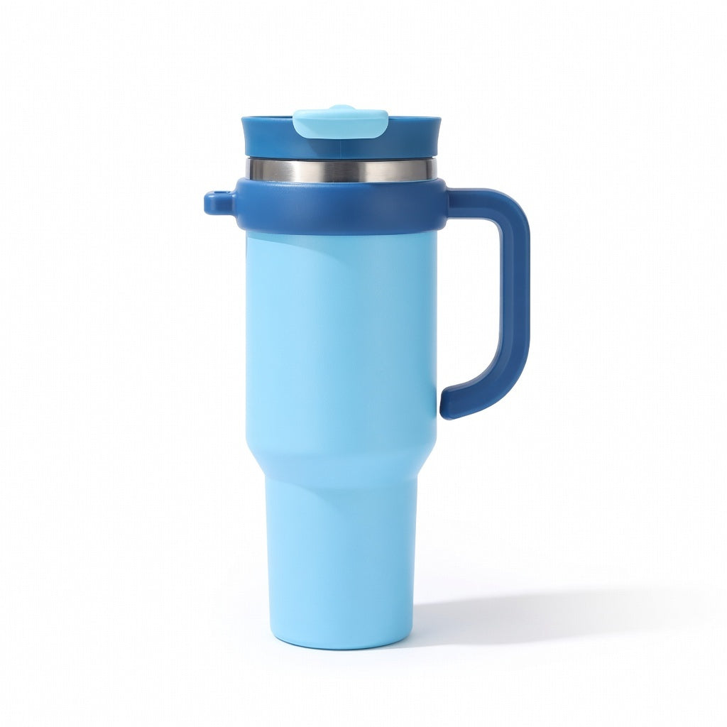 Handled Dual-Drink Travel Tumbler 40oz