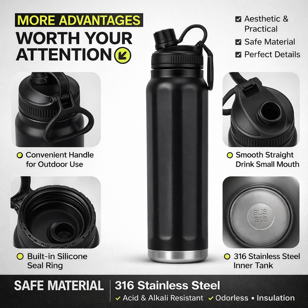 Diamond Texture Insulated Sport Bottle