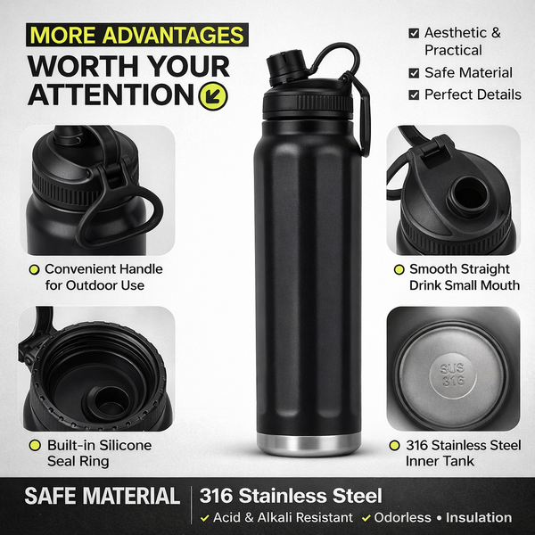 Diamond Texture Insulated Sport Bottle