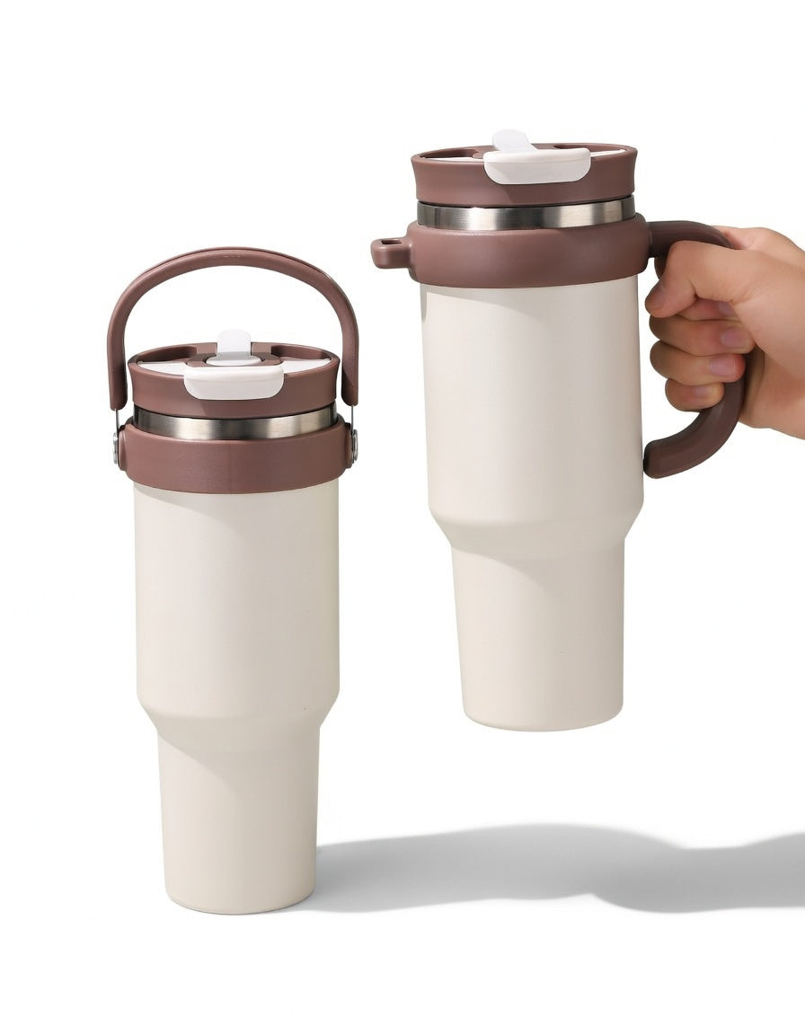 Handled Dual-Drink Travel Tumbler 40oz